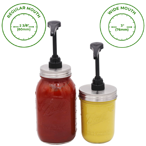 Food Grade Dispenser Pump for Mason Jars: Brushed Satin Lid - Wide mouth - Mason Jar Lifestyle