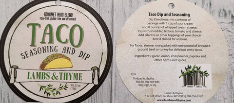 Taco Dip and Seasoning - Lambs & Thyme