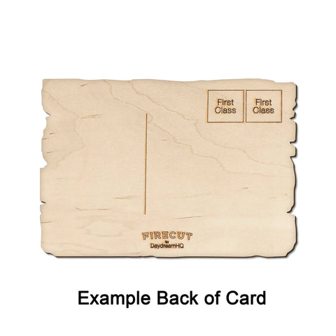River Cabin, Wood Rustic Edge Postcard - DaydreamHQ