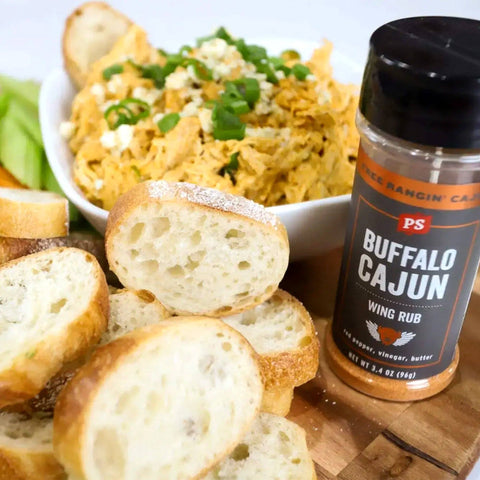 PS Seasoning - Buffalo Cajun Wing Rub, 3.8 oz plastic jar - PS Seasoning