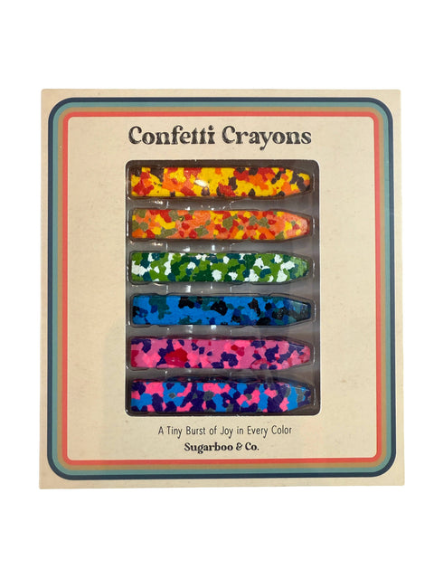 Confetti Crayons, 6 count - Sugarboo & Co