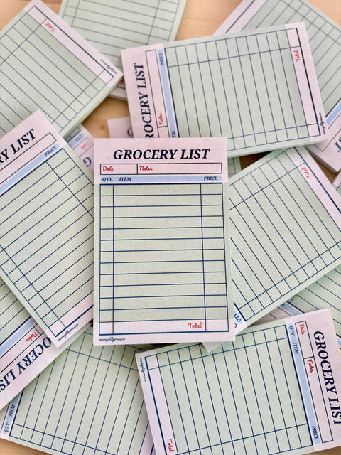 Guest Check Notepad Grocery List - Marigold Press