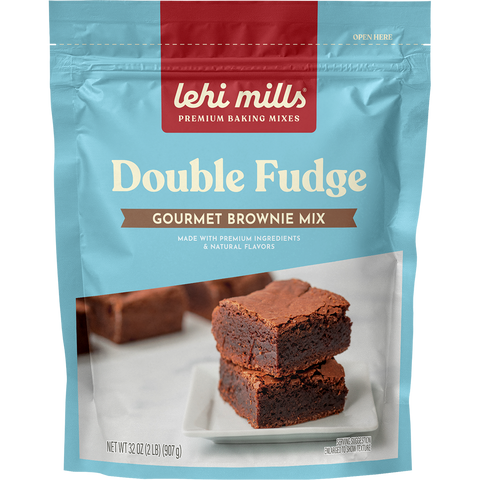 Double Fudge Brownie Mix, 18oz Box - Lehi Mills