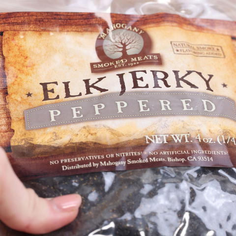 Black Peppered Elk Jerky - All-Natural, 3oz - Mahogany Smoked Meats