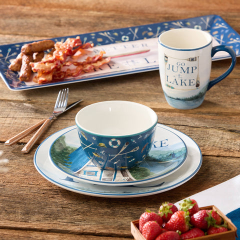 Wake At The Lake Mug, 18 oz, Assorted Messages - Certified International