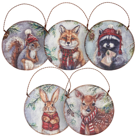 Winter Animal Ornament Set - Primitives by Kathy