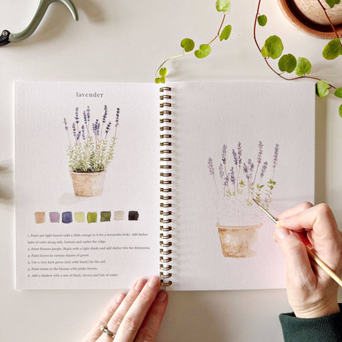 Garden Watercolor Workbook - Emily Lex Studio