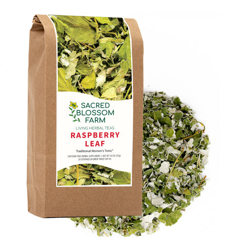 Raspberry Leaf, 4.5 oz - Sacred Blossom Farm