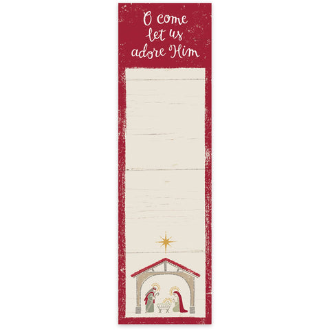 O Come Let Us Adore Him List Pad - Primitives by Kathy