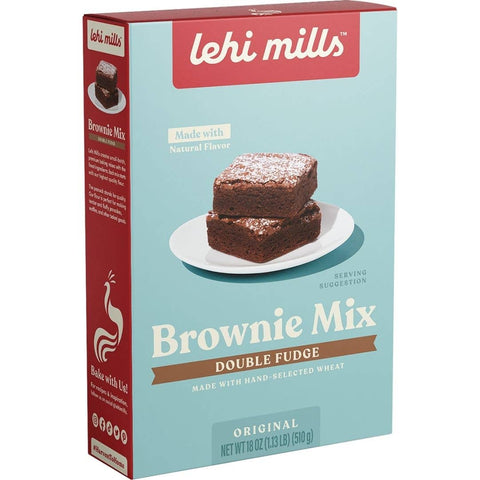 Double Fudge Brownie Mix, 18oz Box - Lehi Mills