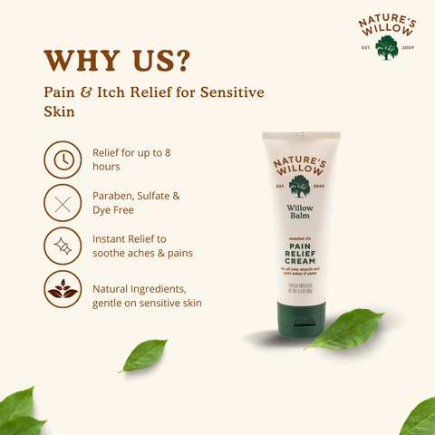 Willow Balm Classic Pain Relief Cream, 32 oz - Nature's Willow