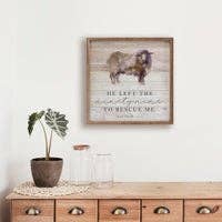 He Left The Ninety Nine To Rescue Me, 12"x12", Wall Art - Kendrick Home