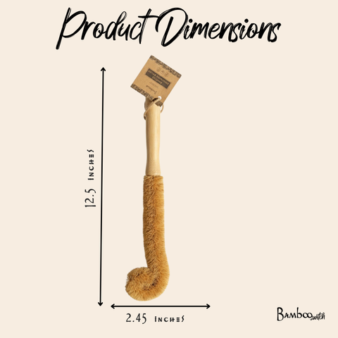 XL Natural Drinkware & Bottle Brush, 12.5"x2.45" - Bamboo Switch