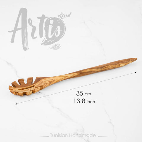 Olive Wood Pasta Spoon, 13.8" - ArtisRaw
