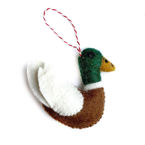 Mallard Duck Felt Wool Christmas Ornament - Ornaments 4 Orphans