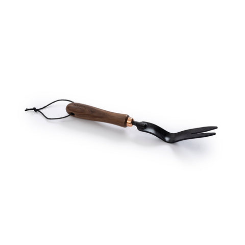 Dandelion Weeding Fork, Walnut/Black - Barebones