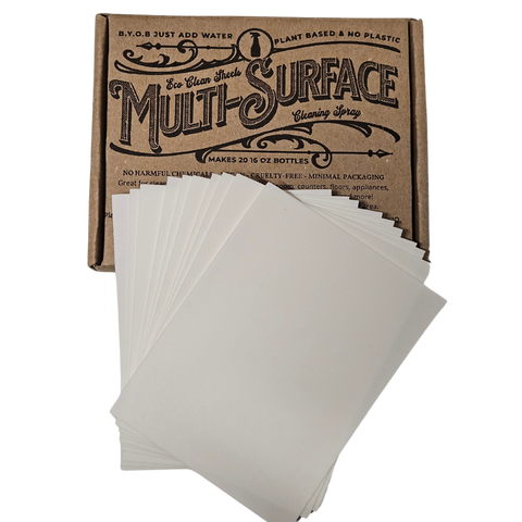 Multi-Surface Cleaner Sheets - Makes 20 bottles - Symbiotic Products LLC