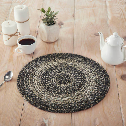 Sawyer Mill Black White Jute Trivet, 15 in - VHC Brands