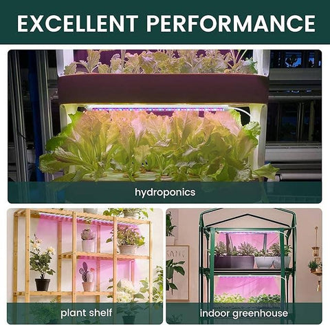 4 Pk LED Grow Light Bars for Seeds & Hydroponics - My City Garden