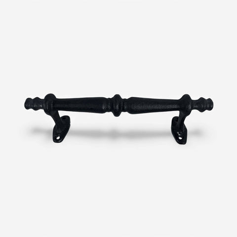 Door Handle, Black Cast Iron Farmhouse Door Pull Hardware, 9.25", Single - Iron & Blossom