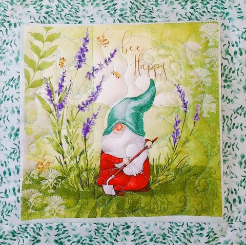 Gnome Potholders: Stay Grateful - Red Mitten