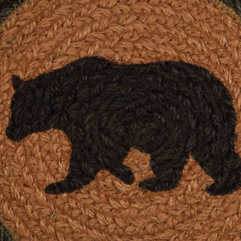 Wyatt Stenciled Bear Jute Trivet, 8 in - VHC Brands