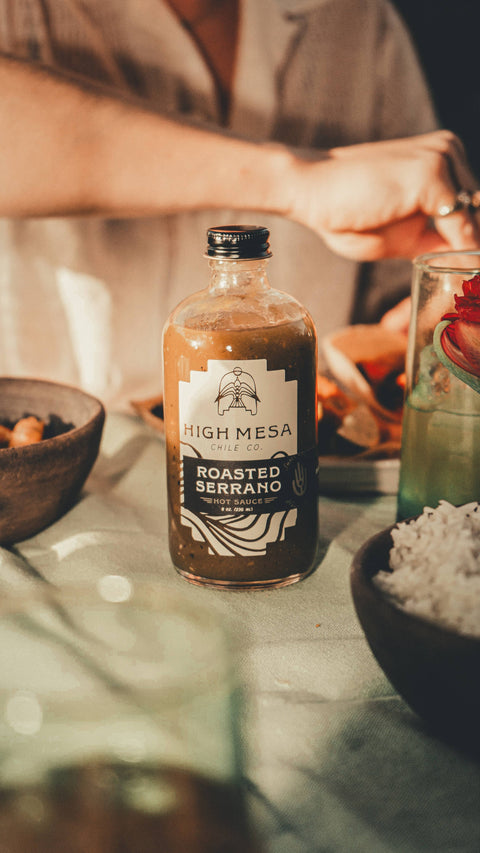 Roasted Serrano Hot Sauce, Hot, 8 oz - High Mesa Chile Co.