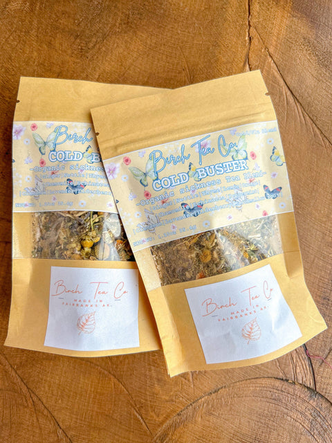 Cold Buster - Ginger - Elderberry Loose Leaf Tea Blend - Birch Tea Co.