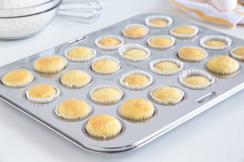 Stainless Steel Mini Muffin Pan, 24 mini molds, 10.5"x13.75" - Fox Run Brands