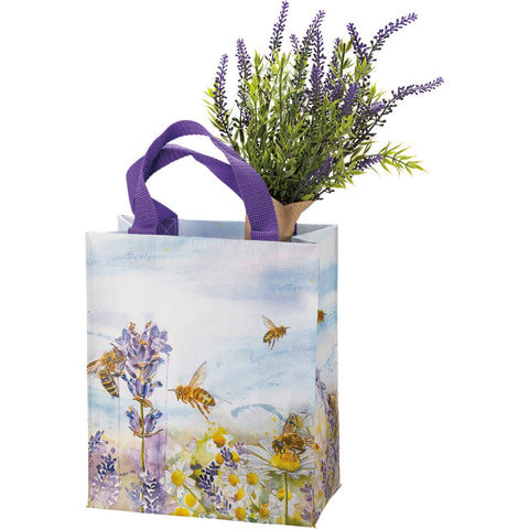 Lavender Daily Tote, 8.8"x10.3"x4.8" - Primitives by Kathy