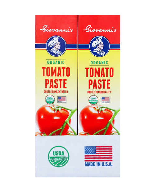 Tomato Paste, 4.5 oz tubes, Made in USA, USDA Organic - Giovanni's