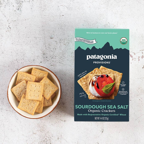 Organic Sourdough Sea Salt Crackers, 4.4oz box - Patagonia Provisions