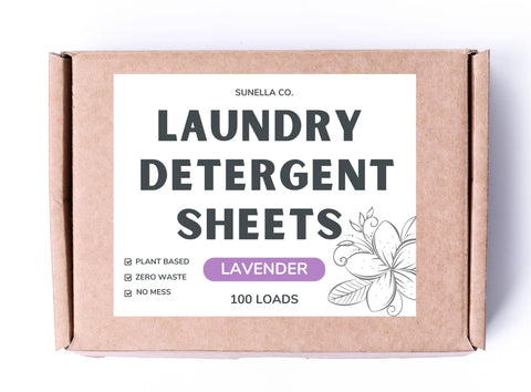 Laundry Detergent Sheets, Lavender Scent - Sunella Co.