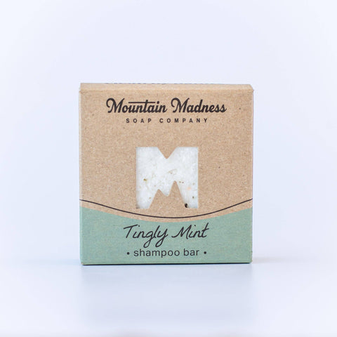 Tingly Mint Shampoo Bar, Fresh Peppermint Clean - Mountain Madness Soap Co.