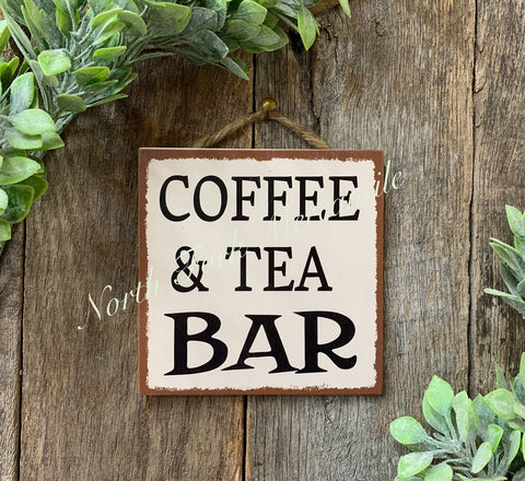 Coffee And Tea Bar, 6"x6" - North Fork Mercantile
