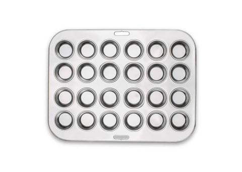 Stainless Steel Mini Muffin Pan, 24 mini molds, 10.5"x13.75" - Fox Run Brands