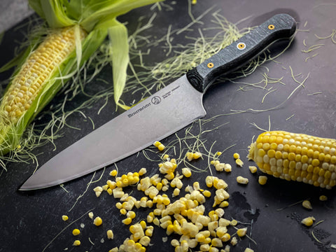Custom Chef’s Knife, 8", Blue Wood Handle - Messermeister