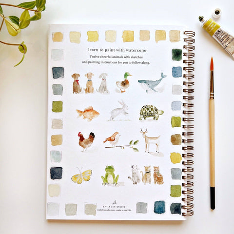 Animals Watercolor Workbook - Emily Lex Studio
