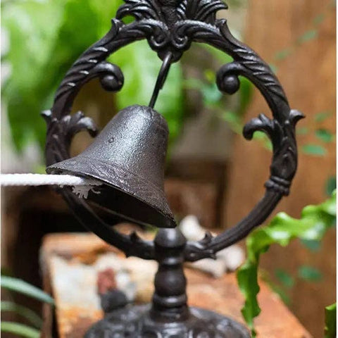 Cast Iron Tabletop Dinner Bell, 16" tall - Vagabond Vintage