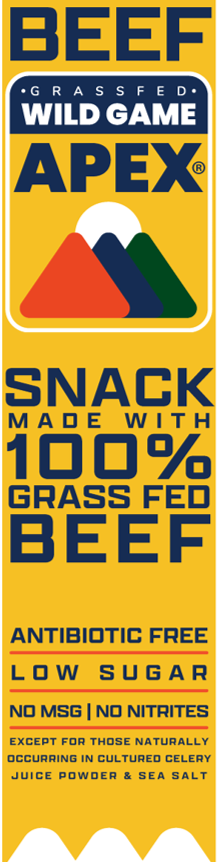Grass Fed Beef Snack Sticks, 1 oz - APEX Wild Game