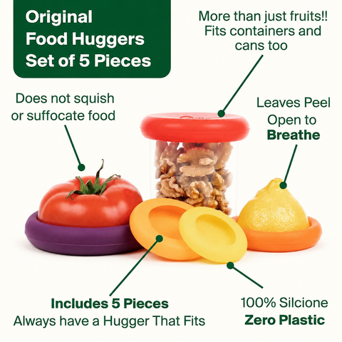 Reusable Silicone Food Savers: Autumn Harvest, Set of 5 - Food Huggers