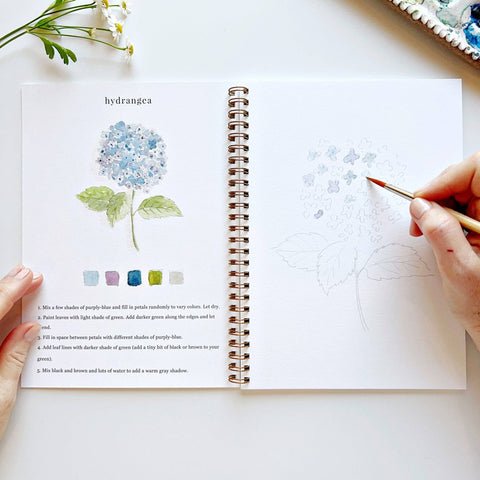 Flowers Watercolor Workbook - Emily Lex Studio