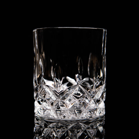Crystal Cut Old Fashioned Whiskey Glasses, 10oz (Set of 2) - Lemonsoda