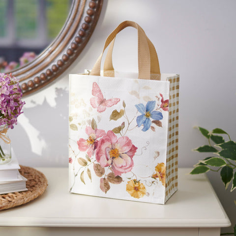 Floral Butterfly Daily Tote, 8.8"x10.3"x4.8" - Primitives by Kathy