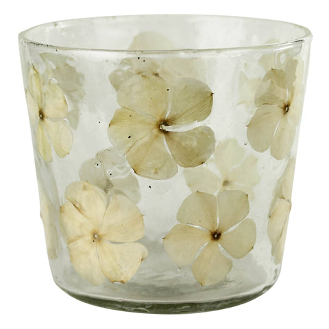 Enameled Flower Hurricane - Sm - HomArt