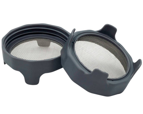 Rust Proof Sprouting Lid with Built-In Stand for Wide Mouth - Mason Jar Lifestyle