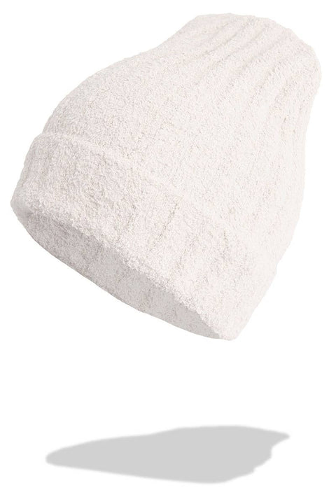 Camel Winter Solid Color Ribbed Cuff Beanie Hat: One Size - Fashion City